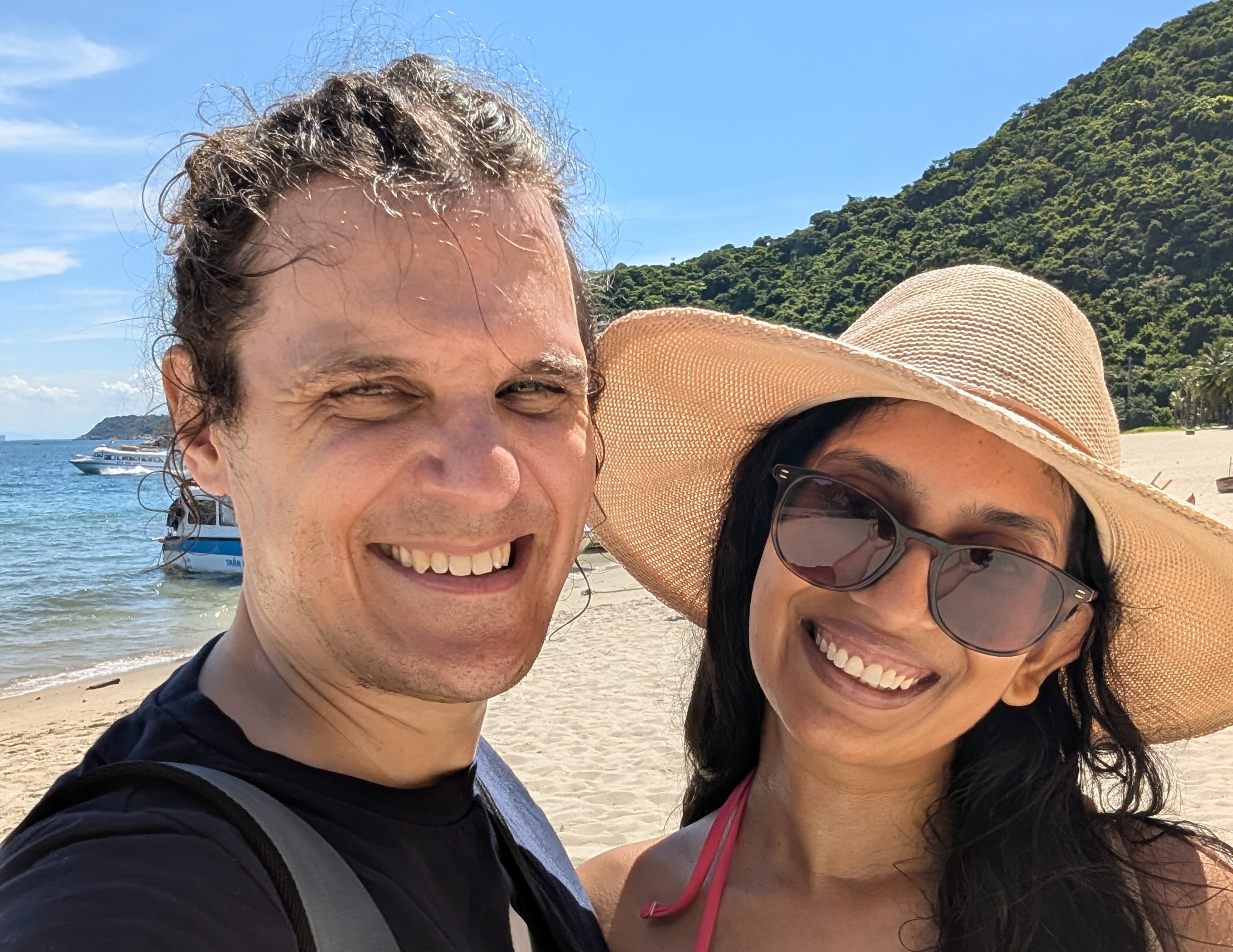 Shalveena and Max at the beach